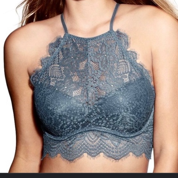 Victoria’s Secret Pink Lace Halter Bralette M - Picture 1 of 5